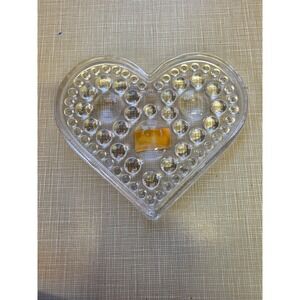 Hadeland Norway Full Lead Crystal Heart Ornament Suncatcher 38113 Handmade Boxed